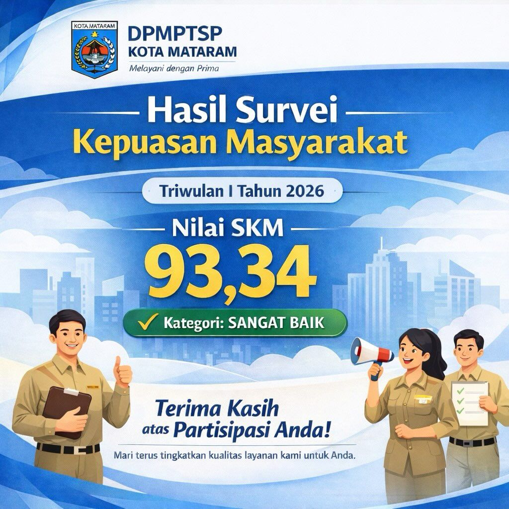 Thumbnail Hasil SKM Triwulan I Tahun 2026 DPMPTSP Kota Mataram